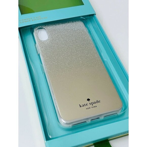 Kate Spade New York Silver Glitter Mirror Ombre iPhone XS Max, X/XS MSRP$45 NWB - Picture 2 of 8